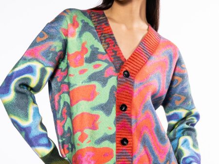 WAVY BABY COLORFUL SWEATER CARDIGAN Supply