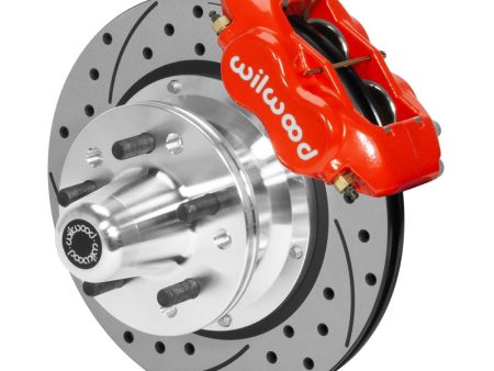 Wilwood Forged Dynalite Pro Series Front Brake Kit Red Caliper 11.00in SRP Drilled & Slotted Rotor Supply