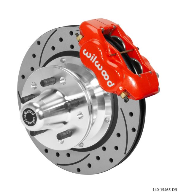 Wilwood Forged Dynalite Pro Series Front Brake Kit Red Caliper 11.00in SRP Drilled & Slotted Rotor Supply