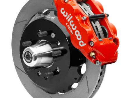 Wilwood 55-57 Chevrolet Bel Air Forged Narrow Superlite 6R Front Big Brake Kit - Red Hot on Sale