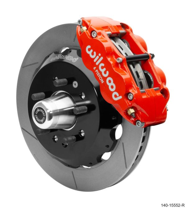 Wilwood 55-57 Chevrolet Bel Air Forged Narrow Superlite 6R Front Big Brake Kit - Red Hot on Sale