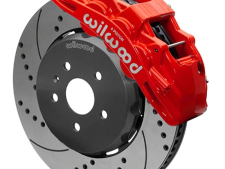 Wilwood SX6R Front Brake Kit 15in Lug Drive Slotted Drilled Red w  Lines 10-14 Chevrolet Camaro SS For Discount