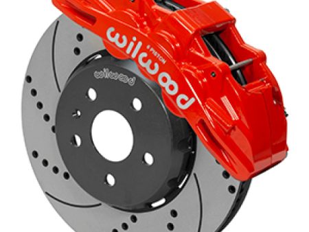 Wilwood SX6R Front Brake Kit 14in SRP Slotted Drilled Red 16-19 Chevy Camaro SS Online Hot Sale