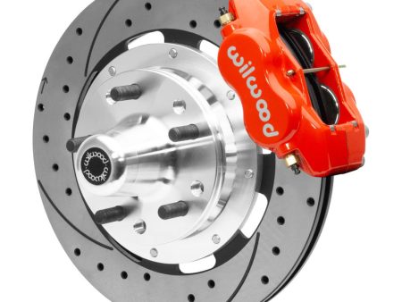 Wilwood 55-57 Chevrolet Bel Air Forged Dynalite Front Big Brake Kit - Red on Sale