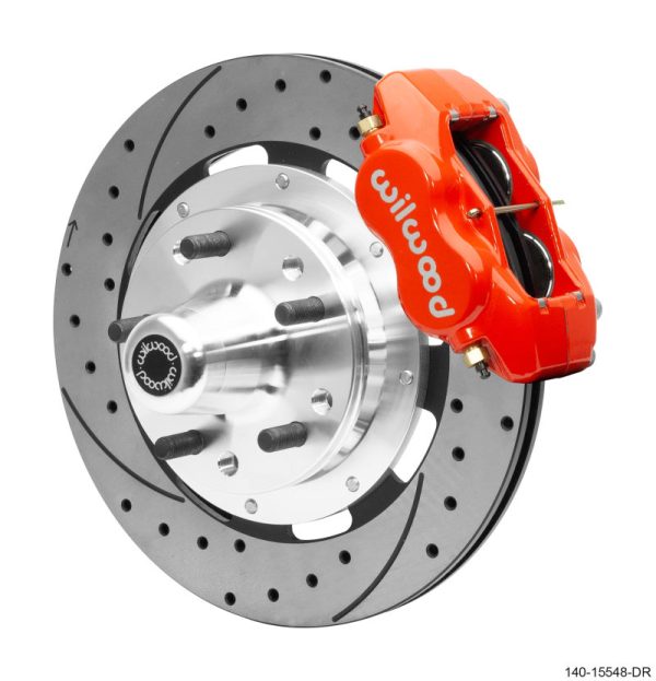 Wilwood 55-57 Chevrolet Bel Air Forged Dynalite Front Big Brake Kit - Red on Sale