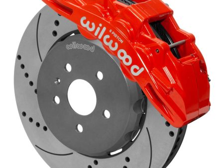 Wilwood SX6R Front Brake Kit 15in SRP Drilled Slotted Rotor - Red Sale