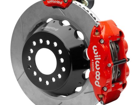 Wilwood Narrow Superlite 4R Rear P-Brk Kit 14.00in Rotor Big Ford New Style 2.50in Offset - Red For Cheap