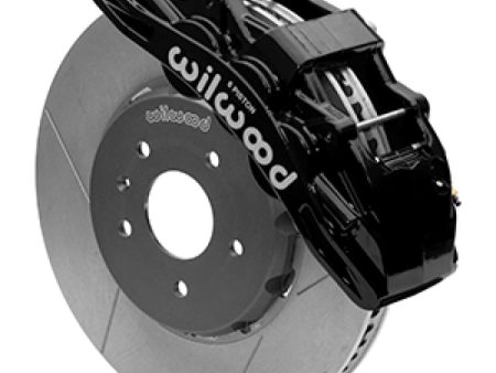 Wilwood 14-19 Chevrolet Corvette SX6R Front Brake Kit 14in SRP Slotted Drilled Black - w  Lines Supply