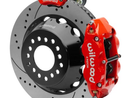 Wilwood Narrow Superlite 4R Rear P-Brk Kit 14.00in Rotor Big Ford New Style 2.50in Offset - SRP Red Hot on Sale