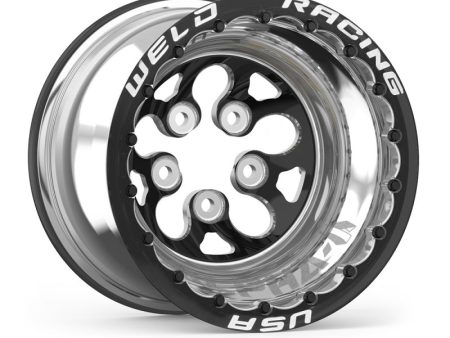 Weld Alpha-1 15x12   5x4.5 BP   5in. BS Black Wheel - Black Single Beadlock MT Online Sale